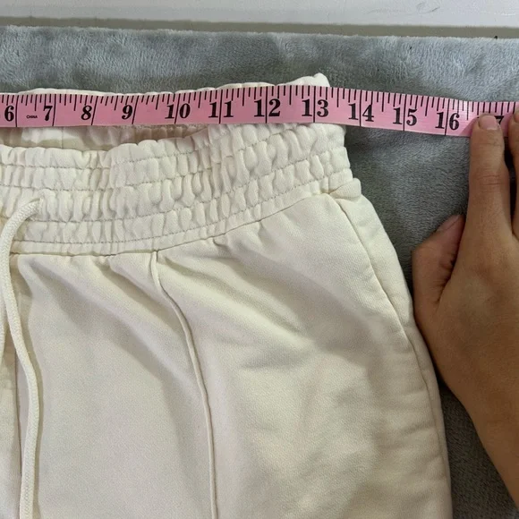 Free people cream straight leg drawstring sweater pants - Picture 4 of 9